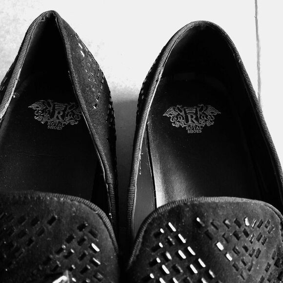 Royal Shoes Men Black Slip-on Loafer Dress Formal Size 12